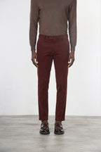 Milano chino pants for men in stretch gabardine, extra slim fit ①