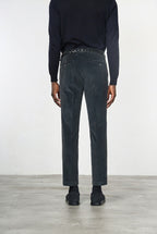 Milano pantalone chino uomo in velluto 500 righe extra slim fit ①