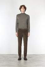 Milano pantalone chino uomo in velluto 500 righe extra slim fit ①