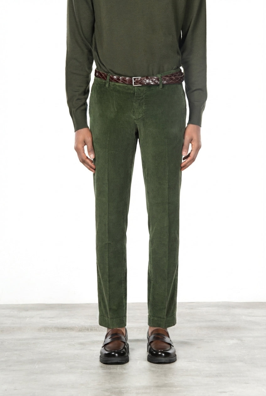 Milano pantalone chino uomo in velluto 500 righe extra slim fit ①