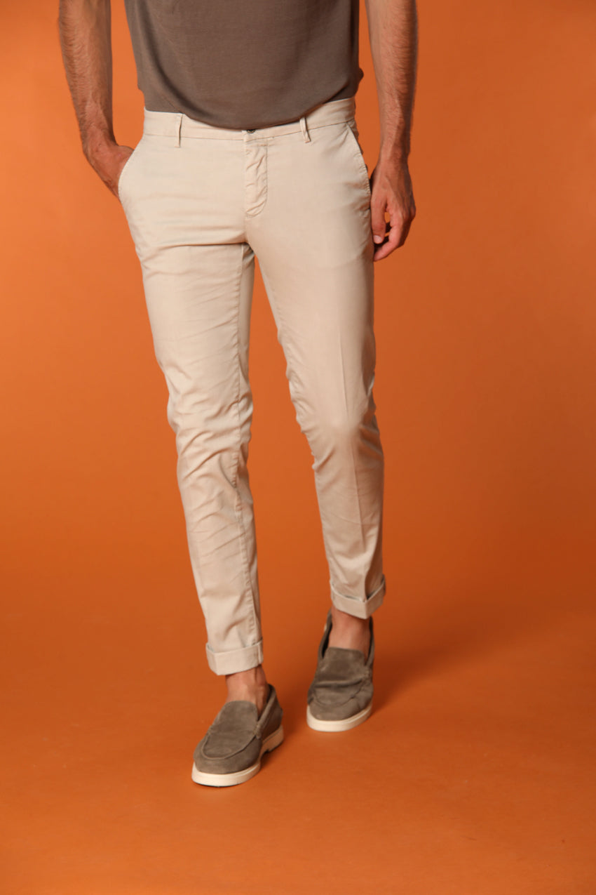 Milano Essential Pantalon chino homme en coton pima twill stretch extra slim fit  