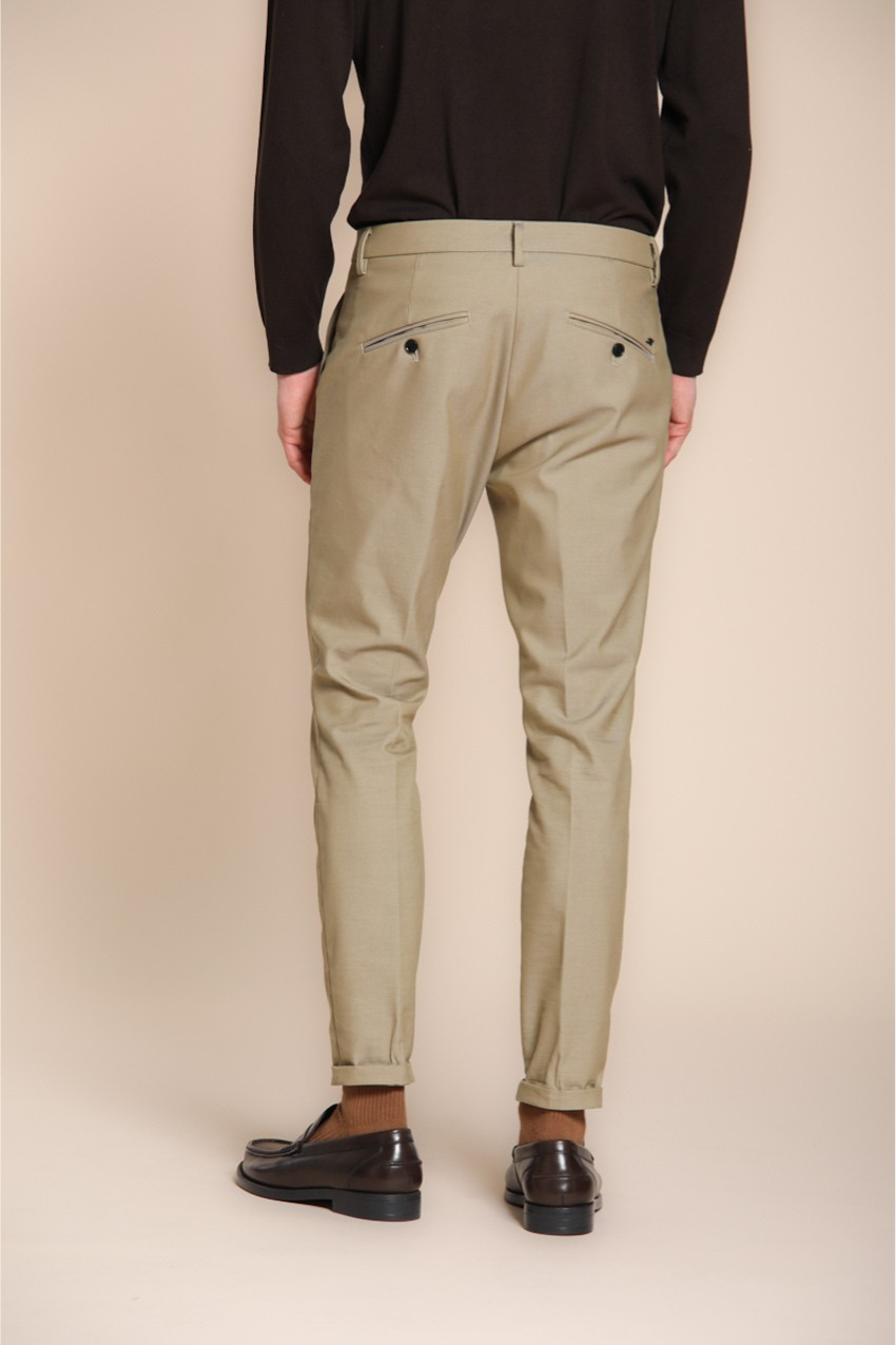 Osaka men's chino pants in cotton wool carrot fit
