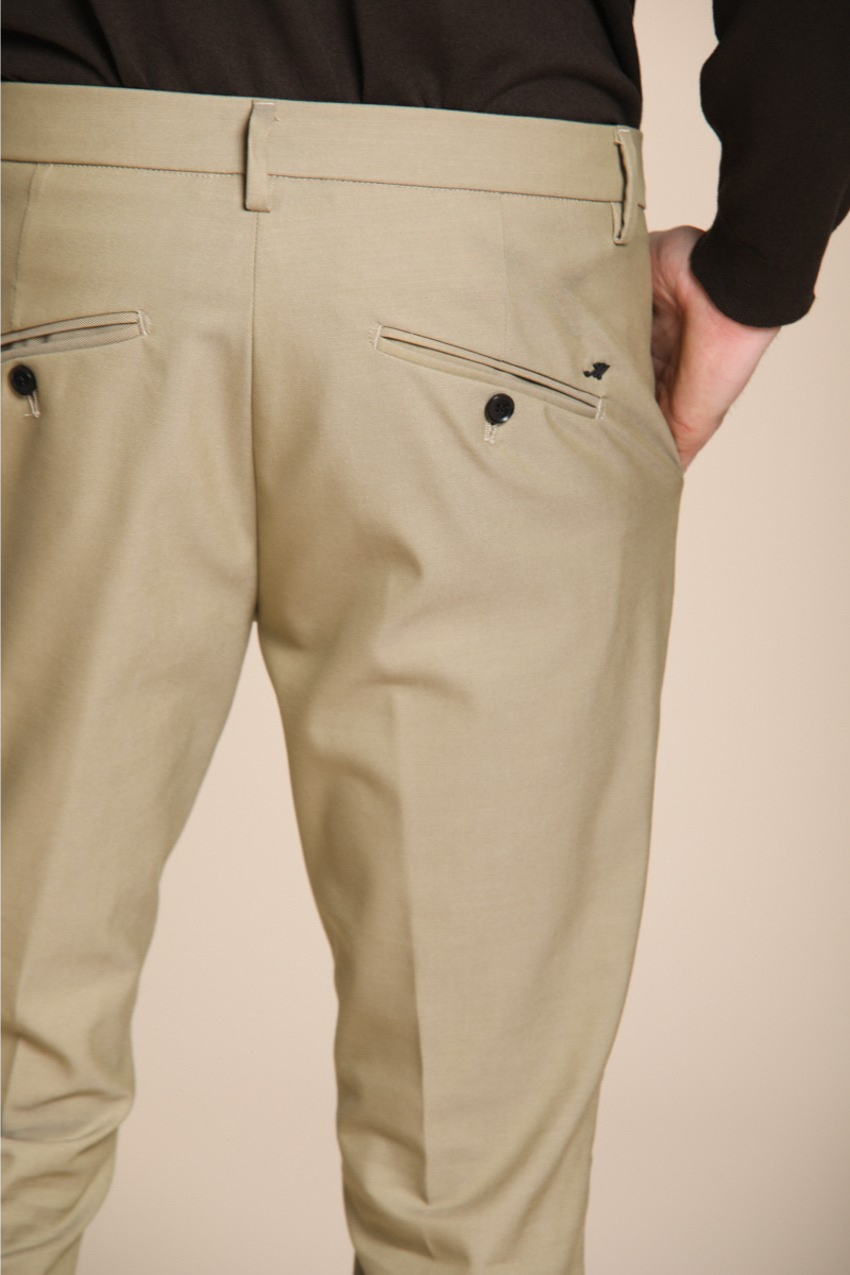 Osaka pantalone chino uomo in cotone lana carrot fit