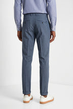 Osaka men's chino pants in fine pinstripe carrot fit