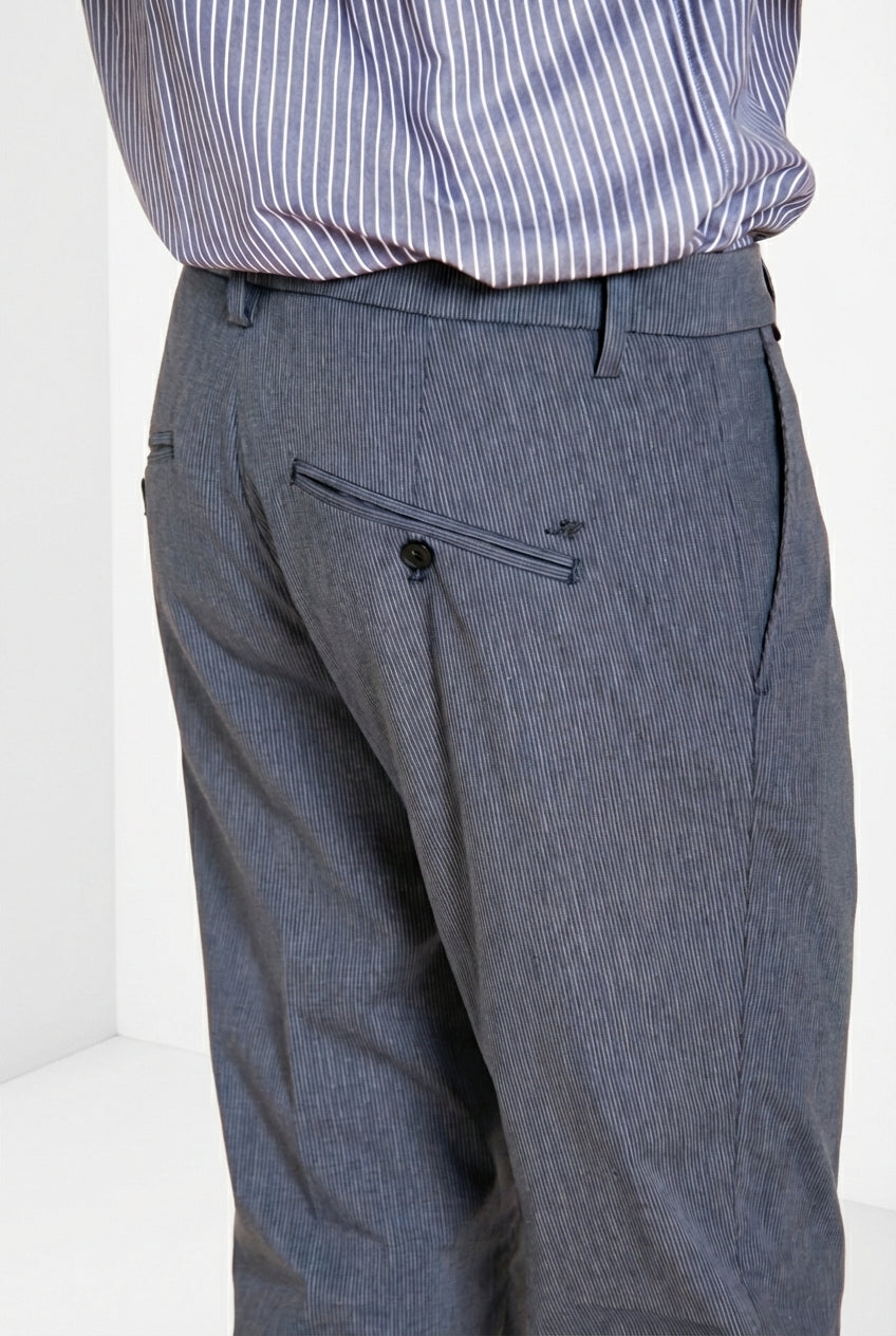 Osaka pantalon chino homme en fines rayures tennis carrot fit