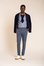 Osaka pantalon chino homme en fines rayures tennis carrot fit