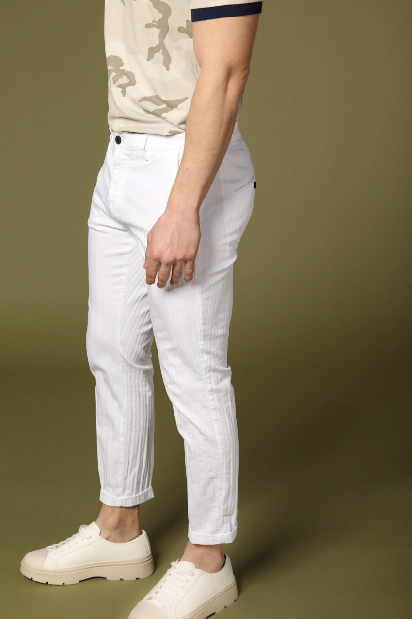 Image 2 de pantalon chino homme modèle Osaka Style, blanc, coupe carotte de Mason's