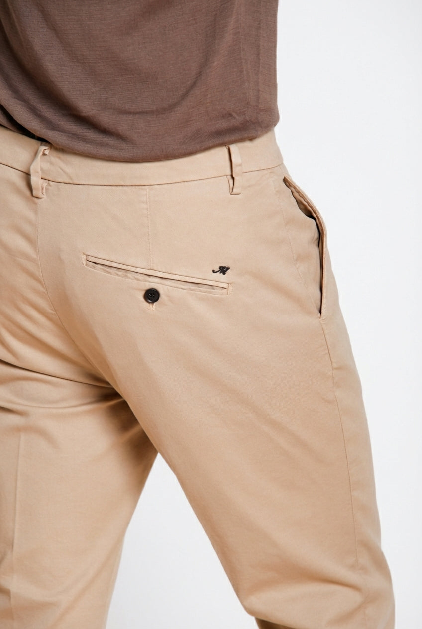 Osaka pantalon chino homme en tricotine fine de coton et lyocell carrot fit