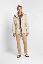 Osaka men's chino pants in fine tricotina of cotton and lyocell carrot fit