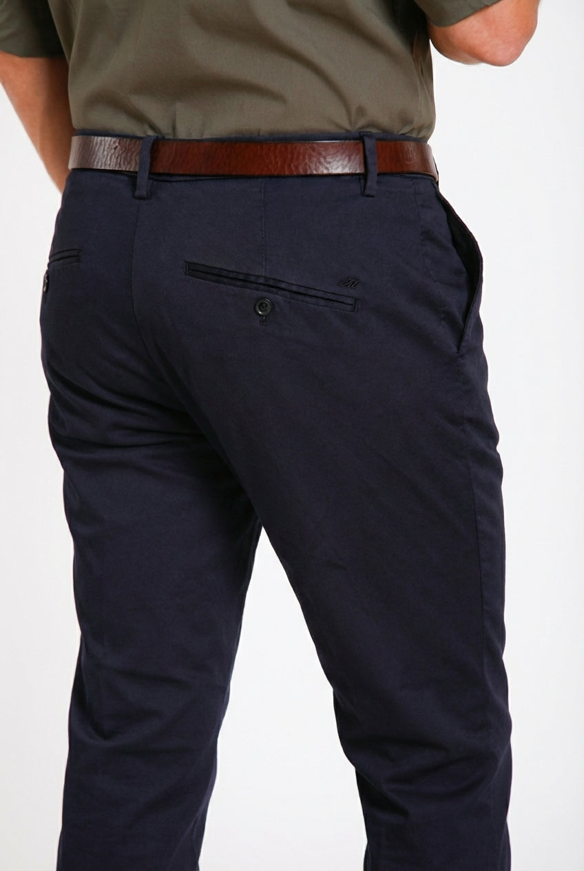 Osaka pantalon chino homme en tricotine fine de coton et lyocell carrot fit
