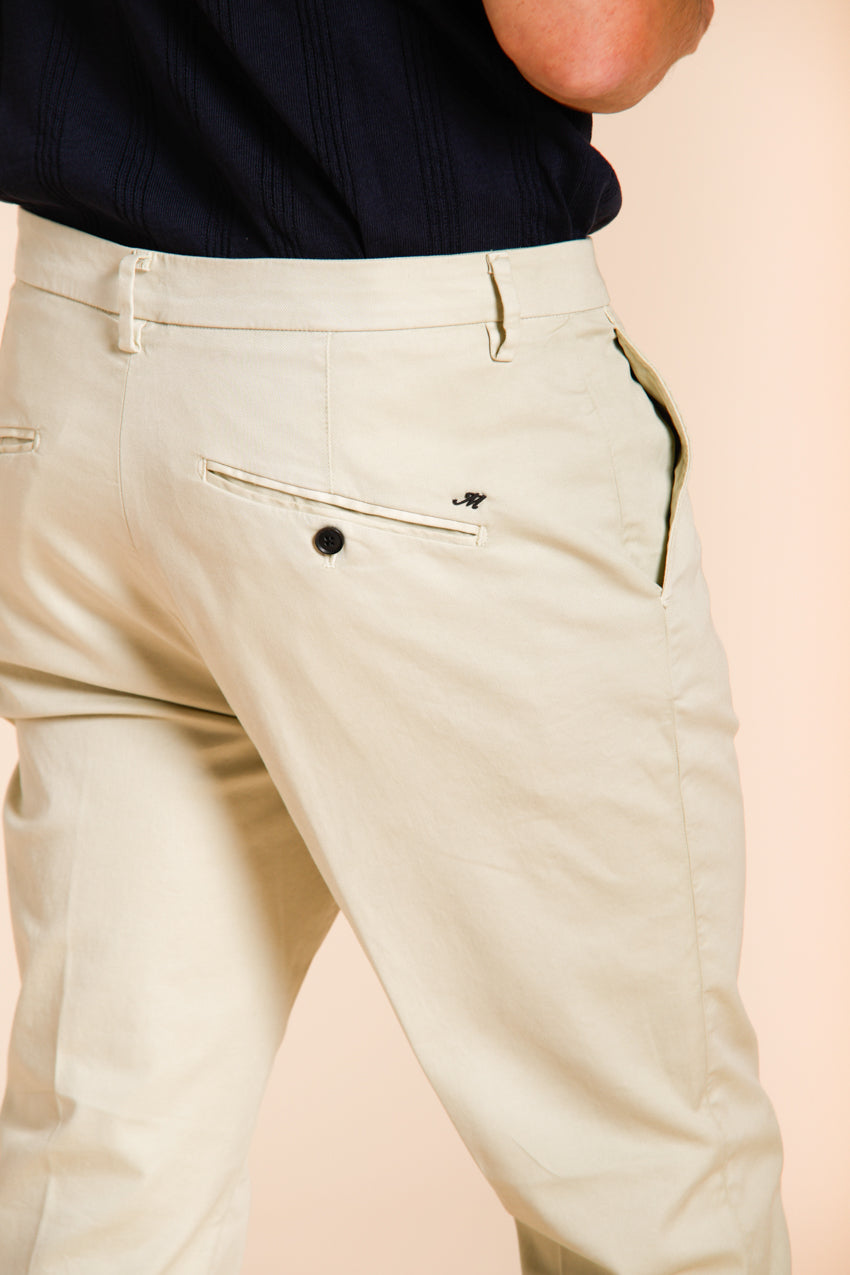 Osaka men's chino pants in fine cotton and lyocell tricotine carrot fit