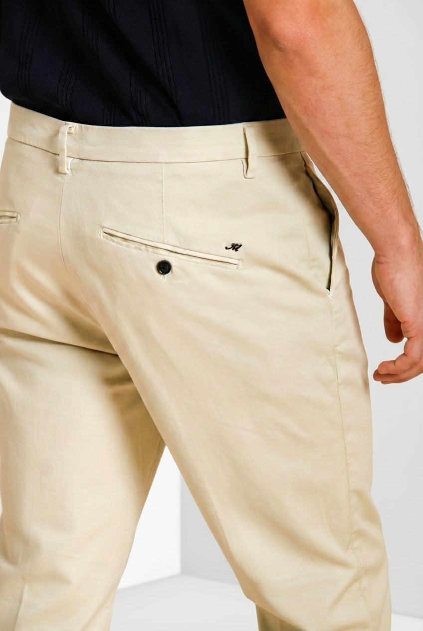 Osaka pantalon chino homme en tricotine fine de coton et lyocell carrot fit