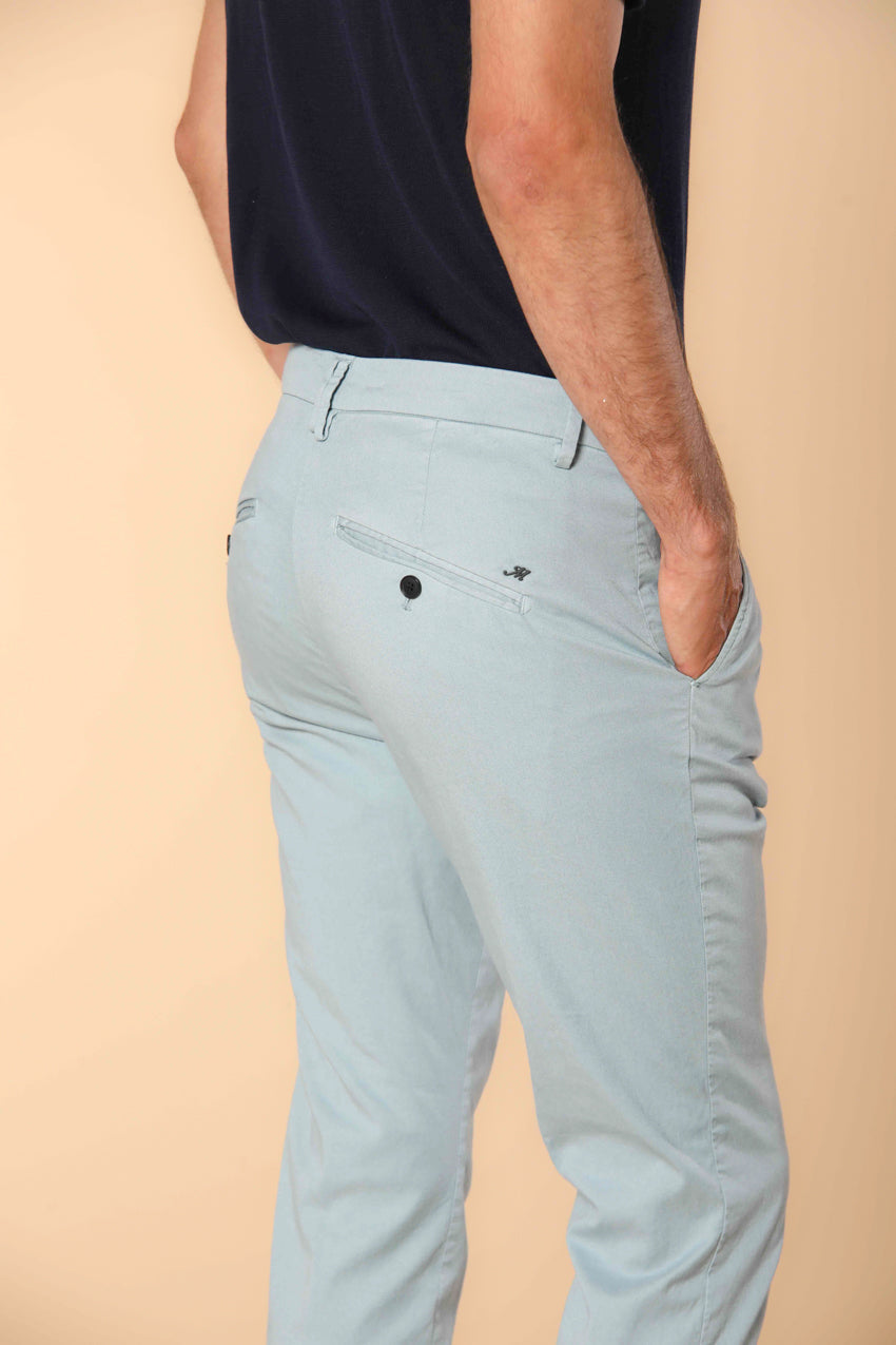 Osaka 1 Pinces pantalon chino homme en twill de coton et lyocell coupe Carrot