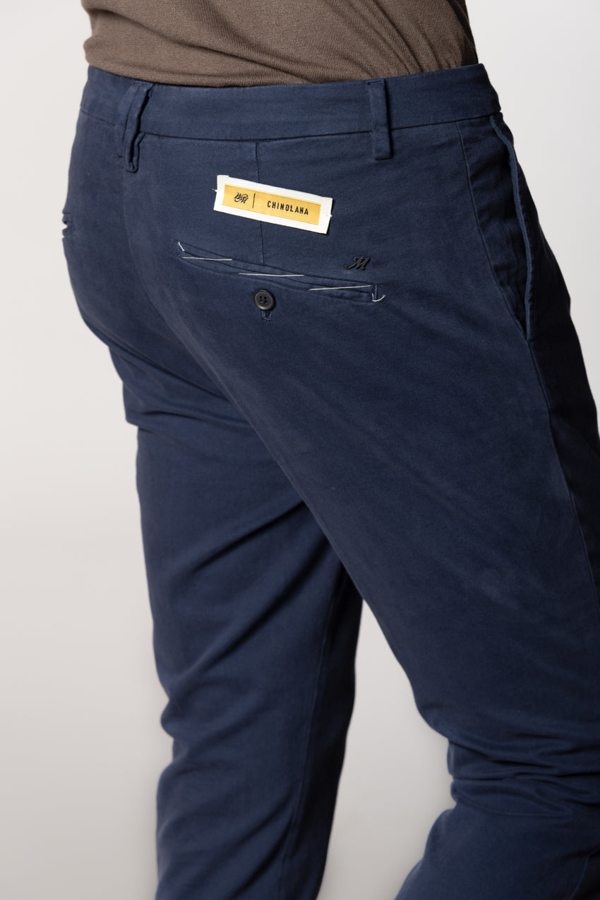 Osaka 1 Pinces men's chino pants in cotton wool carrot fit