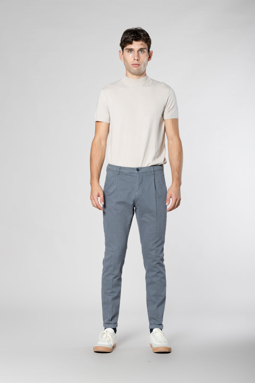 Osaka 1 Pinces men's chino pants in cotton wool carrot fit