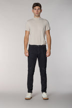 Osaka 1 Pinces pantaloni chino uomo in cotone seta carrot fit