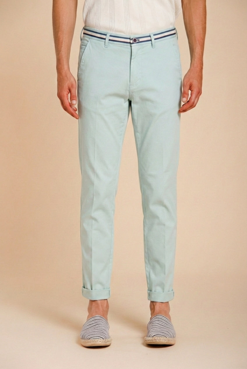 Torino Summer Herren Chino Hose aus Twill aus Baumwolle und Lyocell slim fit
