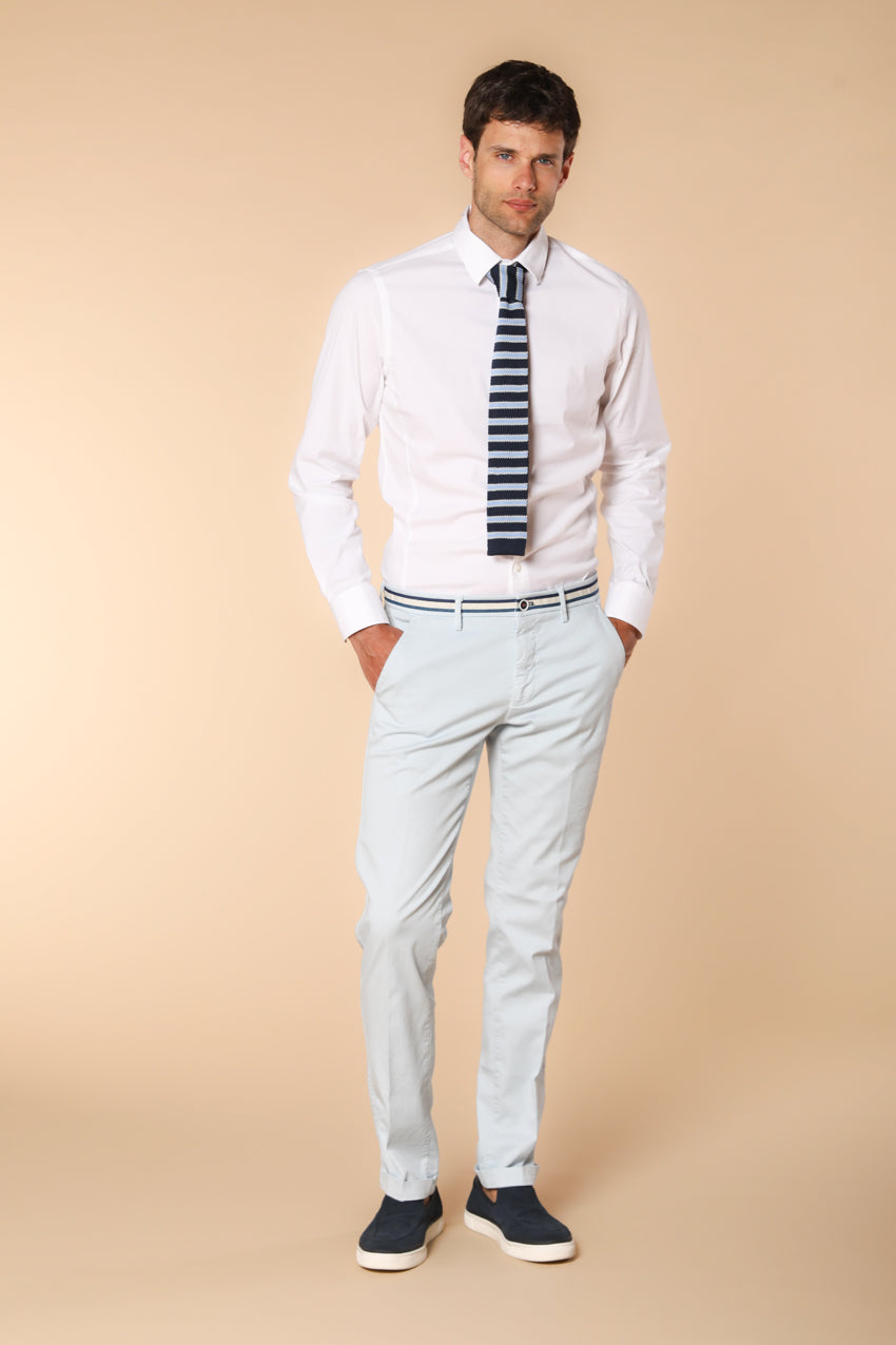 Torino Summer pantalon chino homme en twill de coton et lyocell coupe Slim