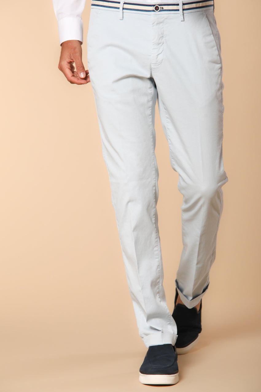 Torino Summer pantalon chino homme en twill de coton et lyocell coupe Slim