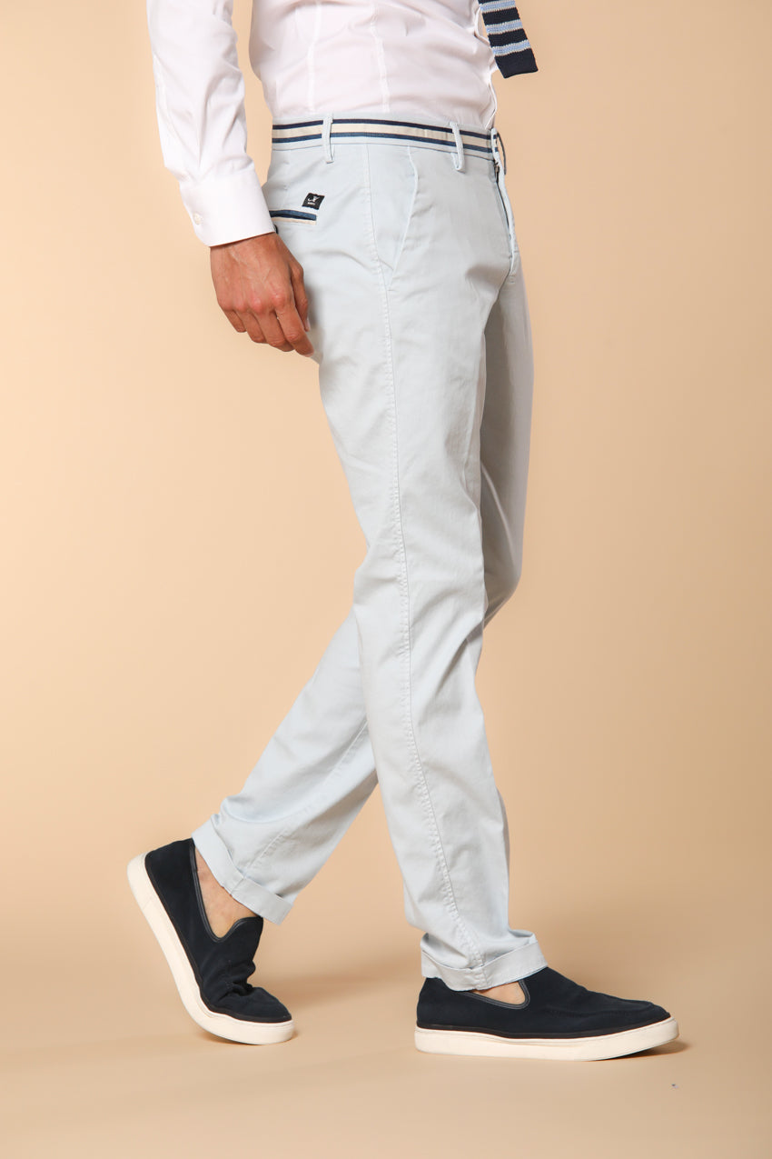 Torino Summer pantalon chino homme en twill de coton et lyocell coupe Slim