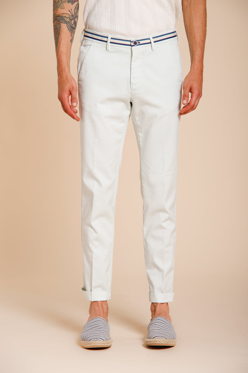 Torino Summer men's chino pants in cotton and lyocell twill slim fit