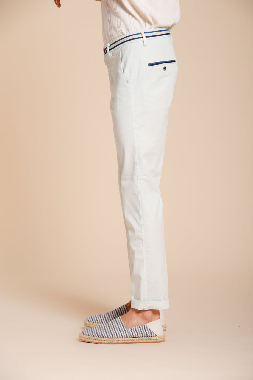 Torino Summer men's chino pants in cotton and lyocell twill slim fit