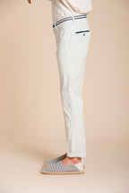 Torino Summer men's chino pants in cotton and lyocell twill slim fit