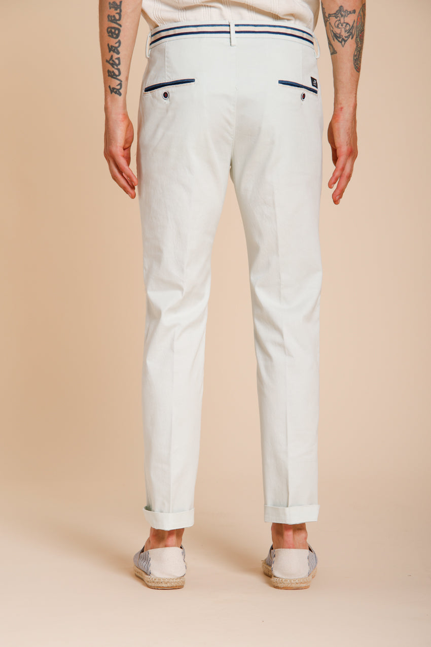 Torino Summer men's chino pants in cotton and lyocell twill slim fit