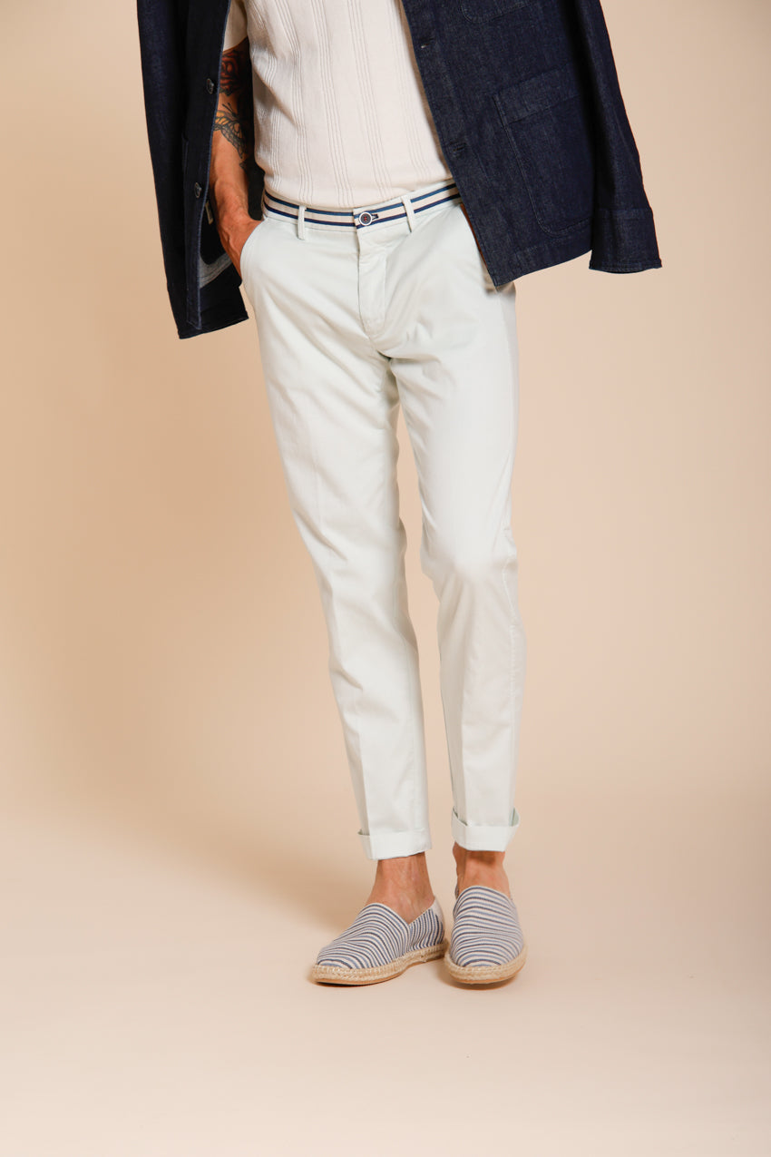 Torino Summer men's chino pants in cotton and lyocell twill slim fit