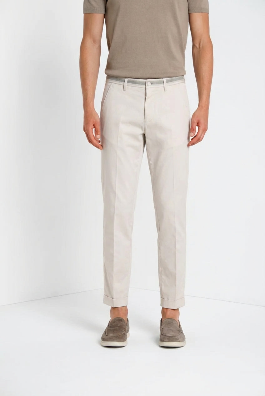 Torino Summer Herren Chino Hose Chino aus Baumwoll und Lyocell Twill slim fit