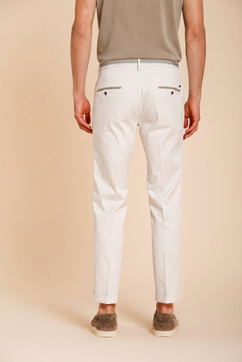 Torino Summer men's chino pants in cotton and lyocell twill slim fit