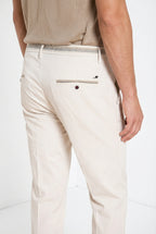 Torino Summer pantalone chino uomo in twill di cotone e lyocell slim fit