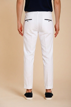 Torino Summer men's chino pants in cotton and lyocell twill slim fit