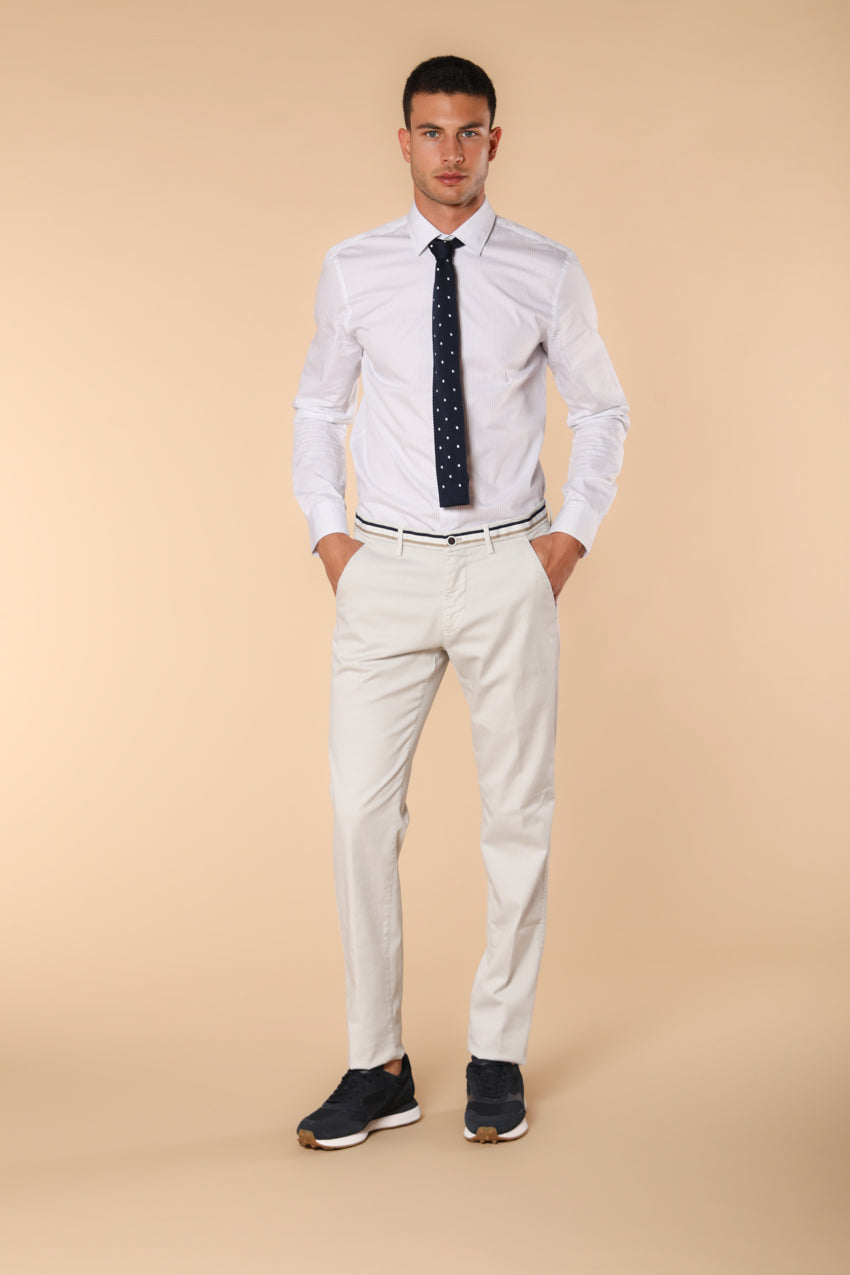 Torino Summer men's chino pants in cotton and lyocell twill slim fit