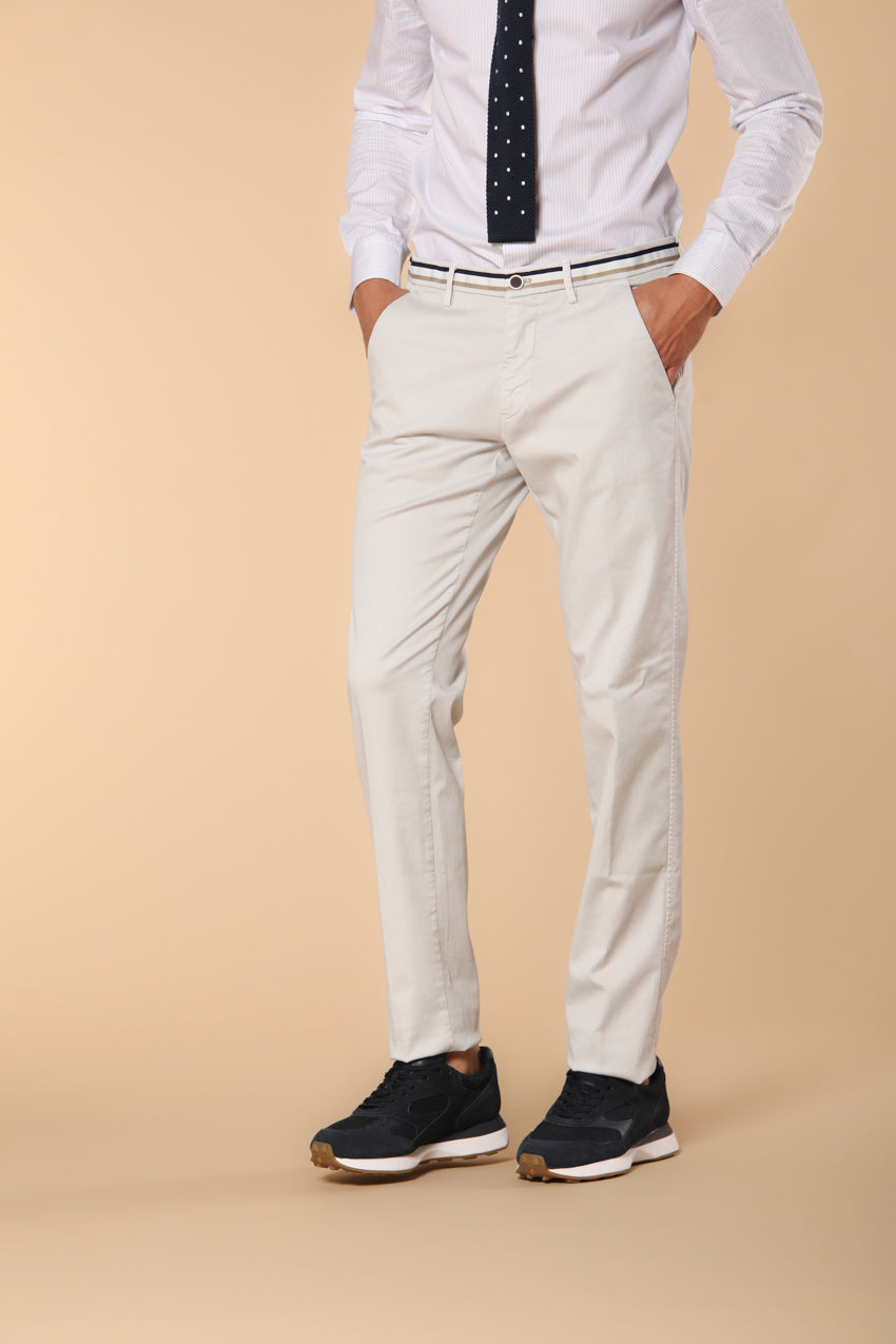 Torino Summer men's chino pants in cotton and lyocell twill slim fit