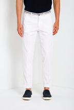 Torino Summer men's chino pants in cotton and lyocell twill slim fit