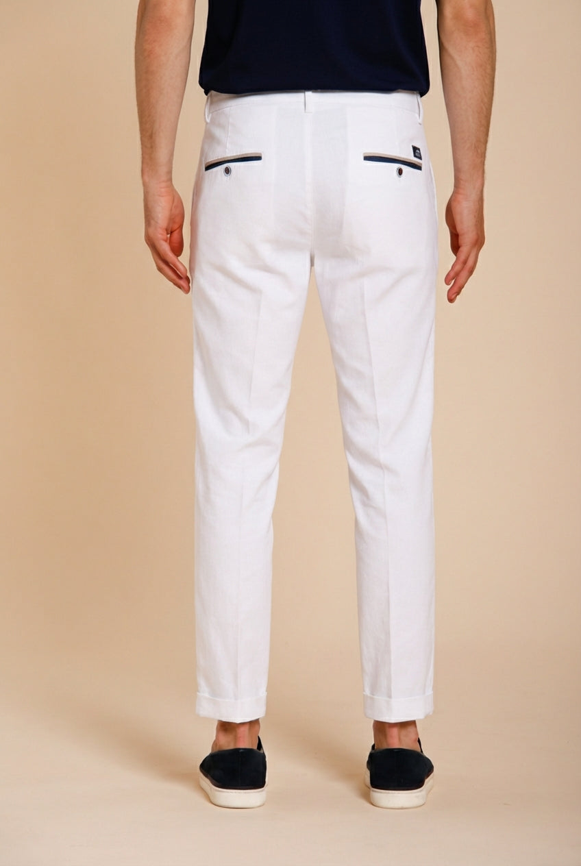 Torino Summer pantalon chino homme en twill de coton et lyocell slim fit