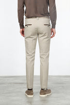 Torino Winter-Chino-Hose für Herren in Gabardine Stretch Slim Fit