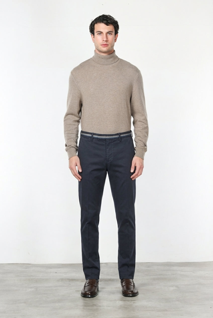 Torino Winter Chinohose für Herren aus Stretch-Gabardine, Slim Fit