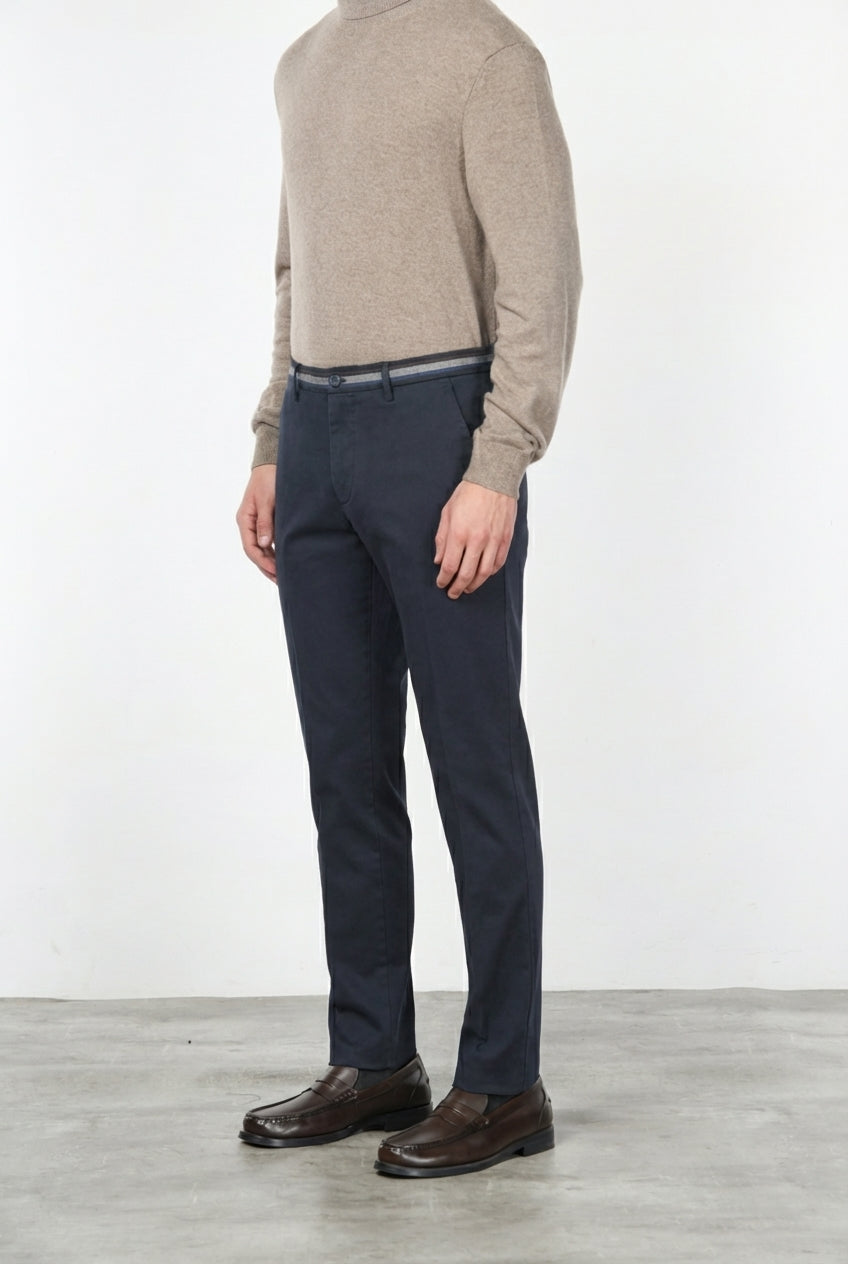 Torino Winter Chinohose für Herren aus Stretch-Gabardine, Slim Fit