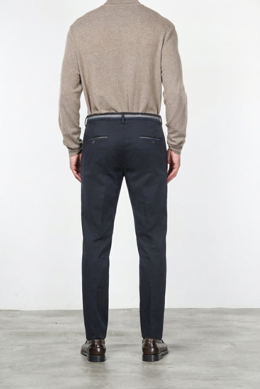 Torino Winter Chinohose für Herren aus Stretch-Gabardine, Slim Fit