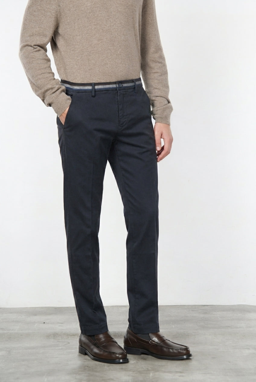 Torino Winter Chinohose für Herren aus Stretch-Gabardine, Slim Fit