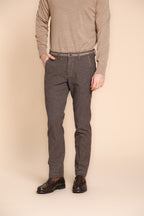 Foto 1 Torino University pantalone chino uomo in pied de poule slim fit