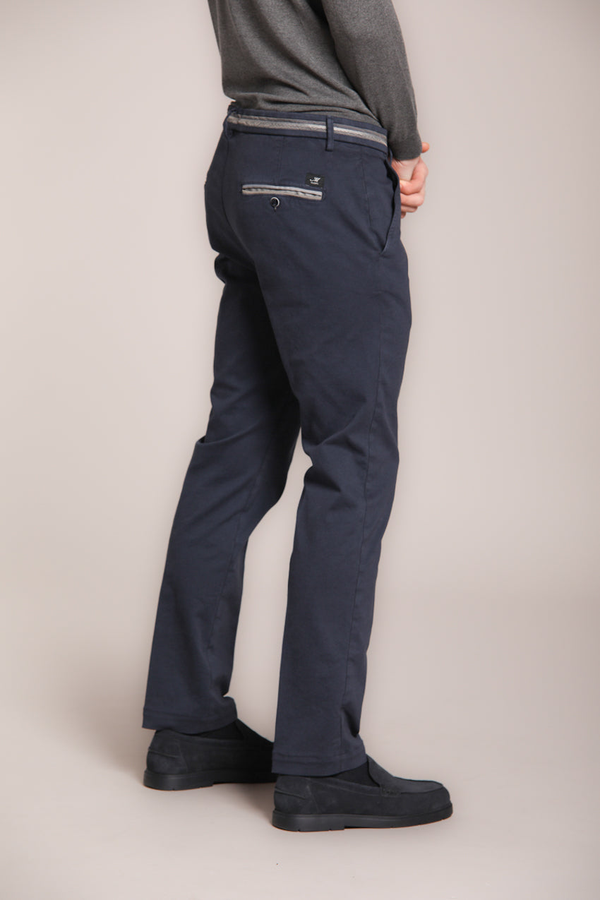 Torino Elegance pantalon chino homme en diagonale stretch slim fit