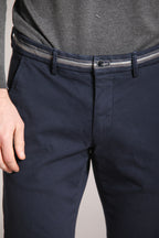 Foto 2 Torino Elegance pantalone chino uomo in diagonale stretch slim fit