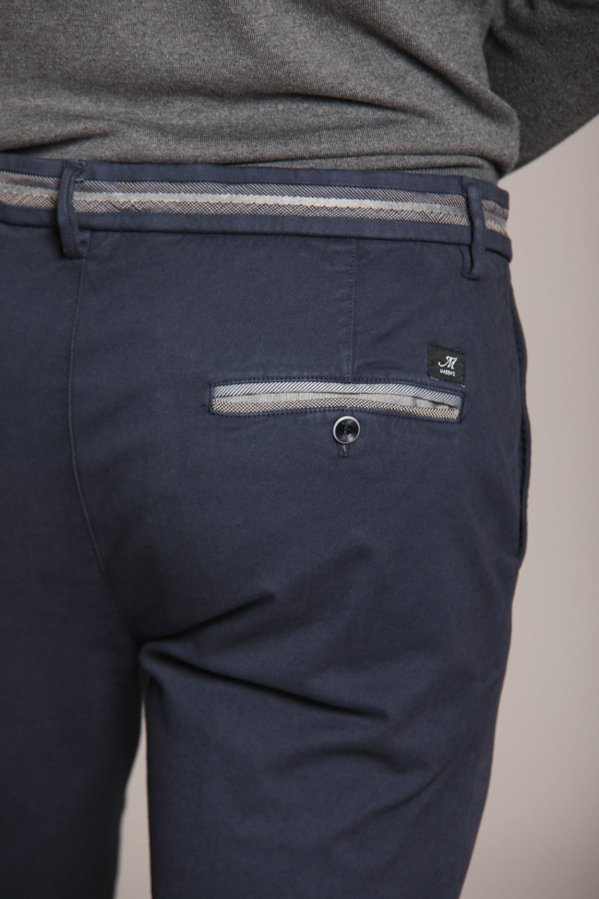 Torino Elegance pantalon chino homme en diagonale stretch slim fit