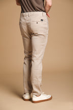 Torino men's chino pants in cotton and linen twill slim fit