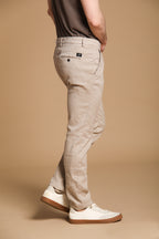 Torino men's chino pants in cotton and linen twill slim fit