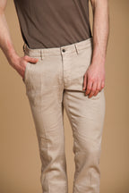 Torino men's chino pants in cotton and linen twill slim fit
