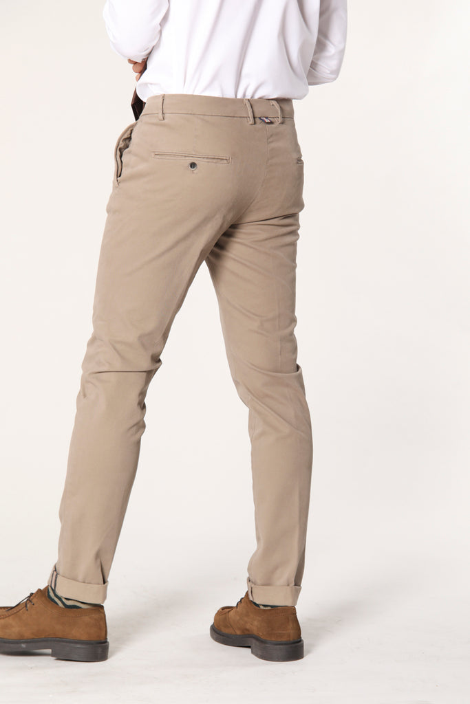 Torino Style pantalon chino homme en gabardine et coton modal stretch coupe slim